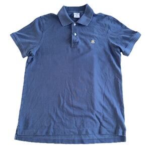 Brooks Brothers 1818 Slim Fit Navy Blue Polo Shirt Men's Large